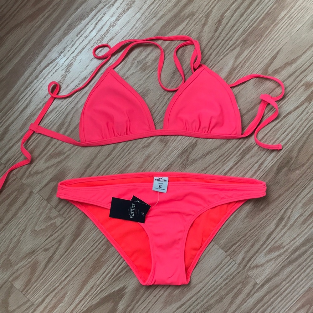 Neon coral Hollister bikini xs